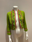 RALPH LAUREN Linen Embroidered Trim Blazer Size US 2 UK 6 XS ladies