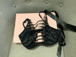 Agent Provocateur Rayna mesh-paneled satin underwired bra Sold Out Sexy 34 C ladies