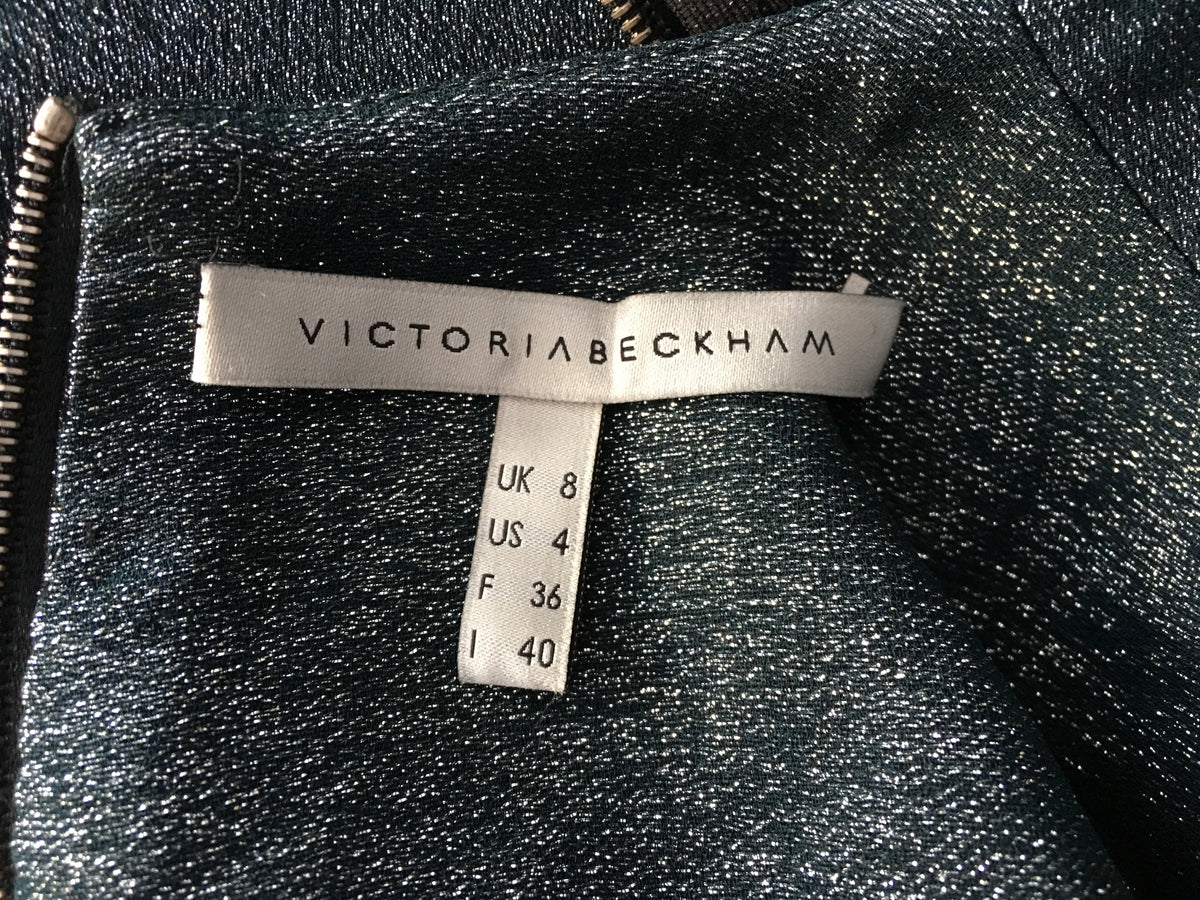 VICTORIA BECKHAM RUNAWAY COUTURE METALLIC SHIFT DRESS LADIES