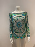 Emilio Pucci MOST WANTED Silk Runaway Blouse I 48 UK 16 US 14 ladies