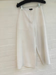 THEORY white Ambrisia cropped crepe wide-leg pants trousers US 2 UK 6 XS Ladies