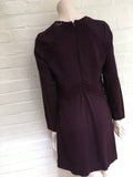 Womens Plum Lace Insert Mini Dress Size UK 12 US 8 ladies