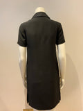 Fendi leather & crystal embellished zip-up shift dress I 40 UK 8 US 4 S SMALL ladies