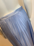 Ralph Lauren Blue Pleated Silk Midi Skirt Size US 4 UK 8 S SMALL ladies