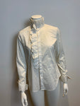 RALPH LAUREN Blue Label Mock Neck Long Sleeve Button-Up Top Shirt Size US 8 UK12 ladies