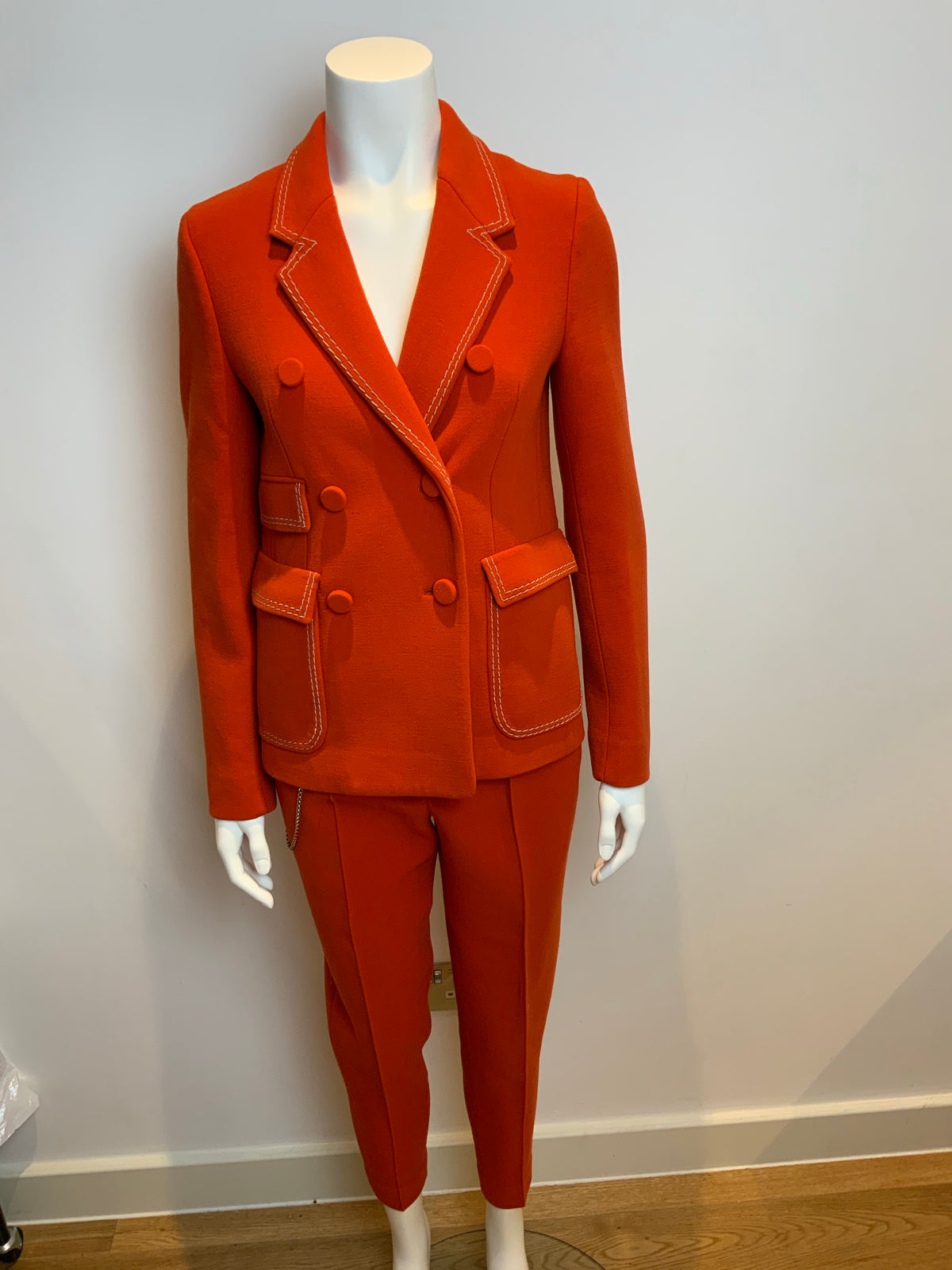 Bottega Veneta Chain-embellished wool-blend suit I 42 UK 10 US 6  ladies