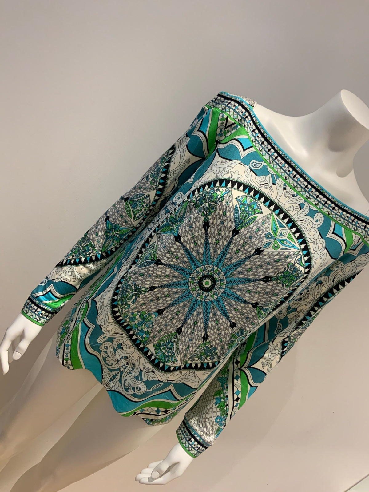 Emilio Pucci MOST WANTED Silk Runaway Blouse I 48 UK 16 US 14 ladies