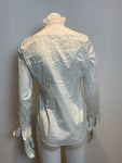 RALPH LAUREN Blue Label Mock Neck Long Sleeve Button-Up Top Shirt Size US 8 UK12 ladies