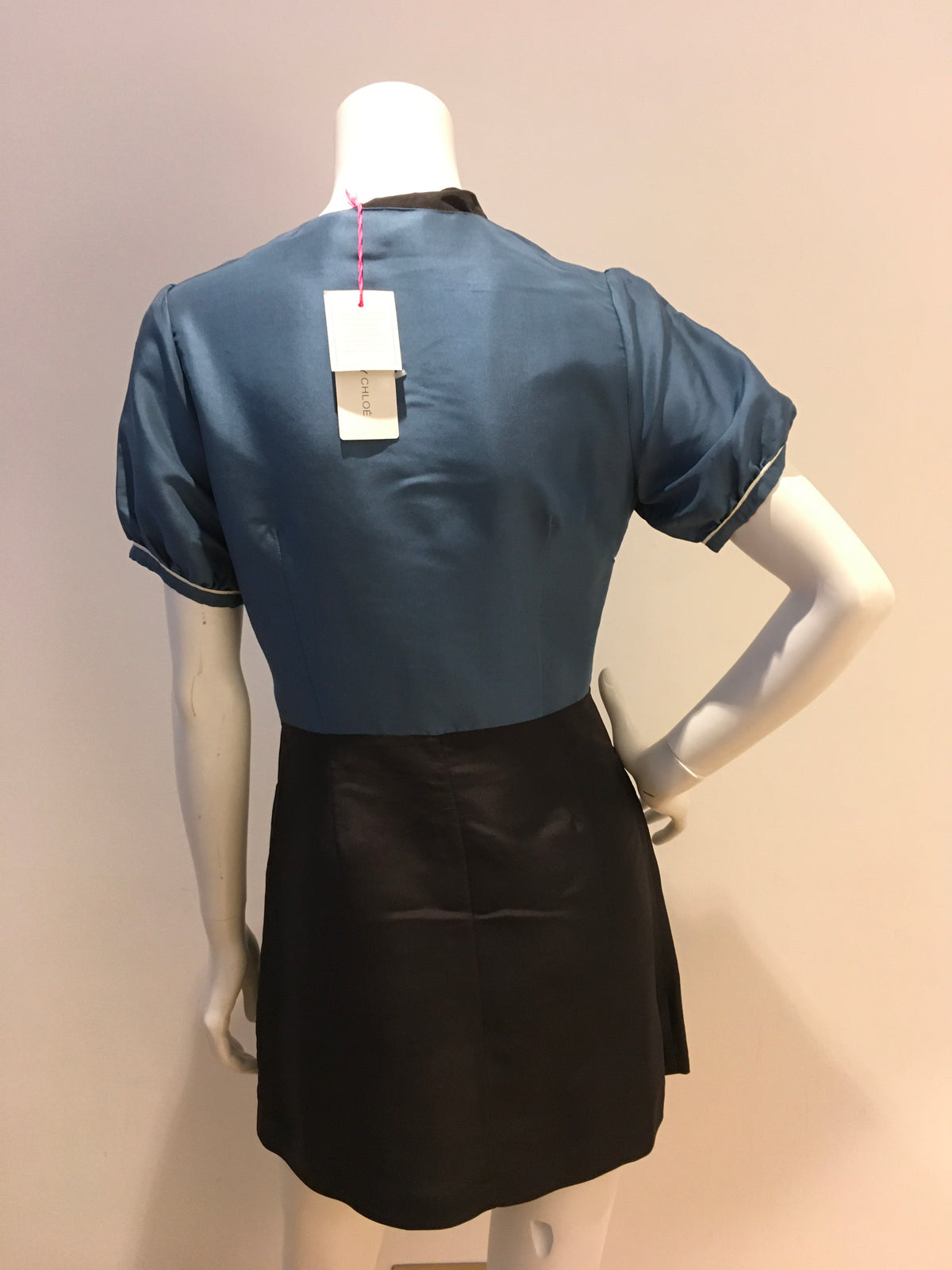 Amazing Rare See by CHLOÉ Celebrities Silk Colorblock Dress Size I 38 US 2 UK 6 ladies