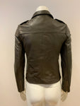 Muubaa Brown Leather Biker Moto JACKET SIZE UK 8 US 4 ladies