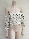 ZARA MOST WANTED Polka Dots Cropped Top Size M medium ladies