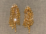 Oscar de la Renta Crystal Cascade Waterfall Clip-On Earrings ladies