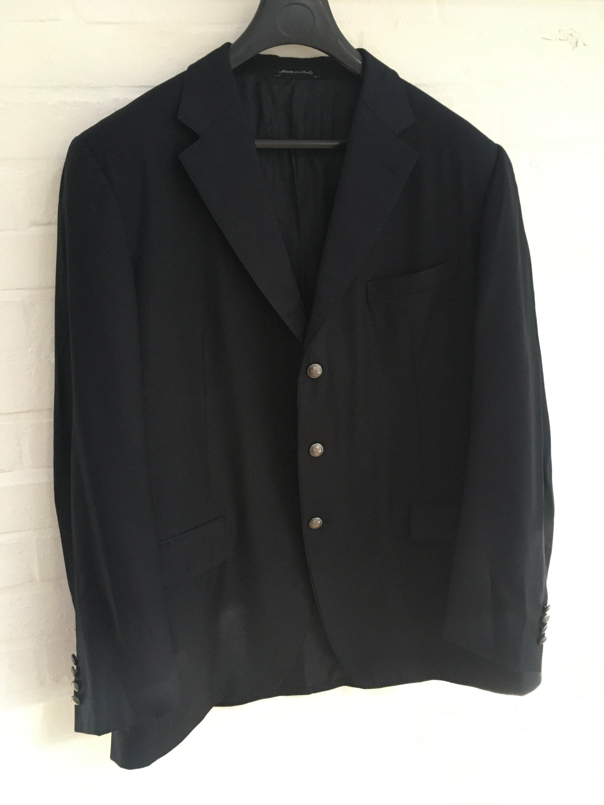 Façonnable WOOL BLACK SUIT BLAZER JACKET MEN