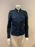TORY BURCH NAVY MILITARY JACKET Size S SMALL ladies