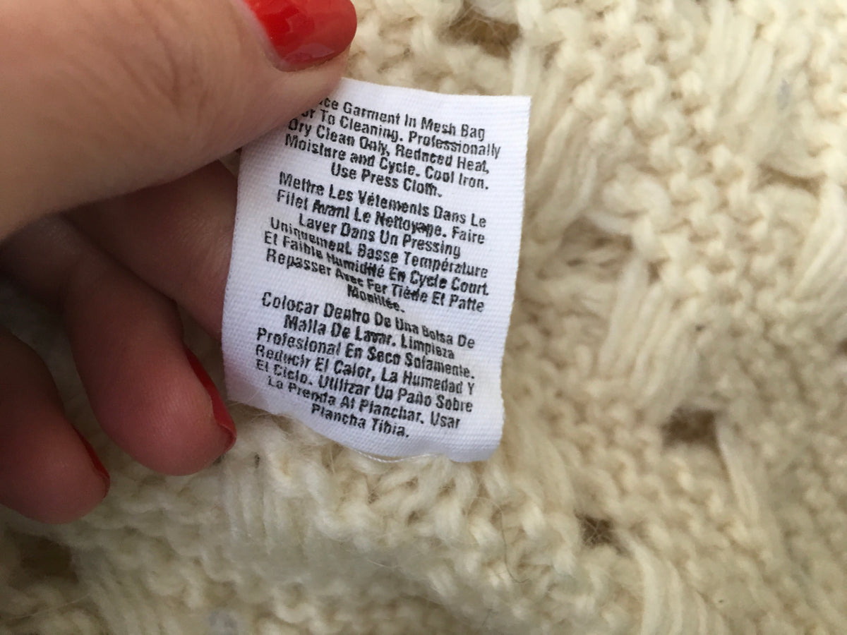 DKNY Pure Wool & Alpaca Knit Open Front Cardigan Ladies