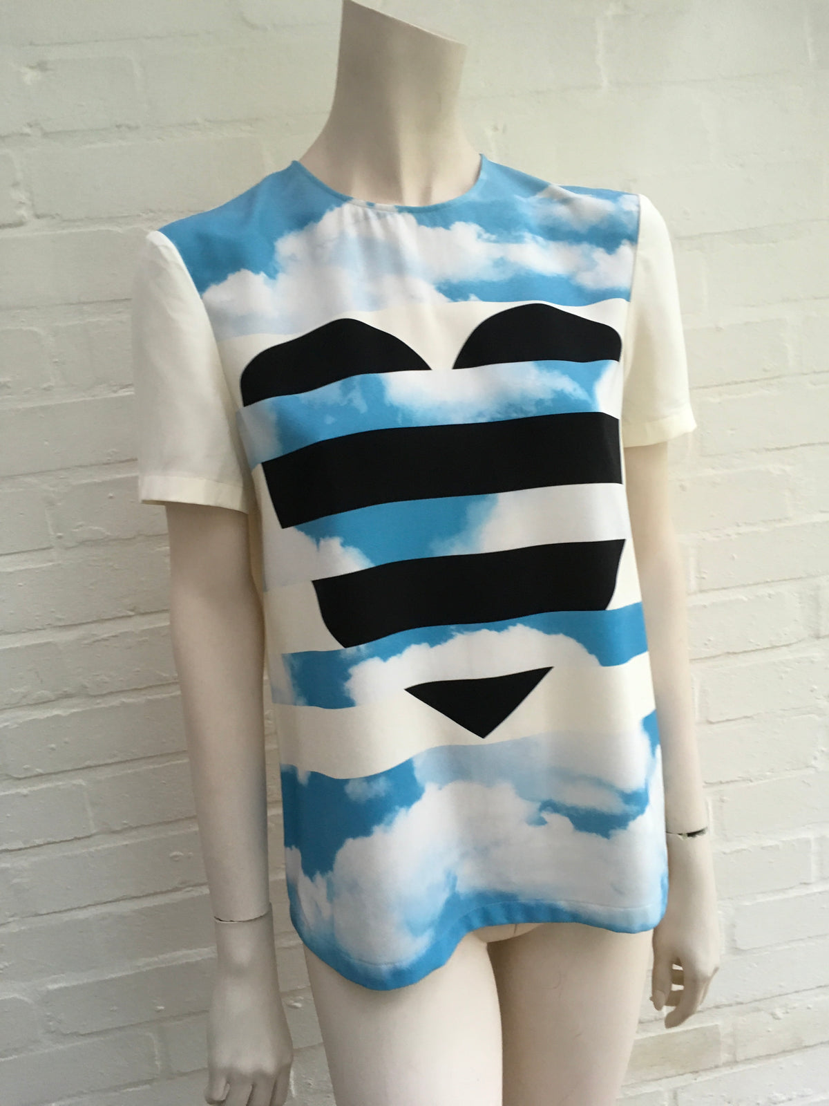Moschino Clouds Heart Print Top Ladies