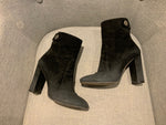 Gianvito Rossi suede leather ankle boots booties heels Size 38 US 8 UK 5 ladies