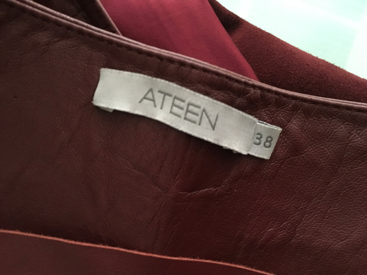 Ateen Brazil Faux Leather Mini Skirt 38 S Small ladies