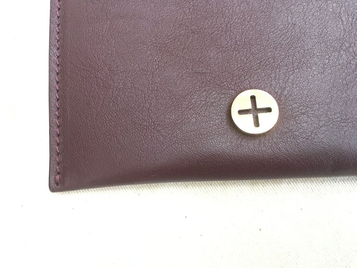 Plum zip coin purse wallet ladies