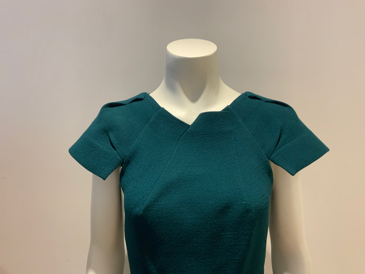 Celebrities favorite gorgeous rm roland mouret scirocco origami teal dress UK 12 ladies