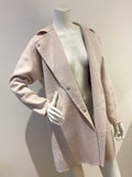 Selected Femme Oversized Pale pink wool cashmere coat Size F 34 XS ladies