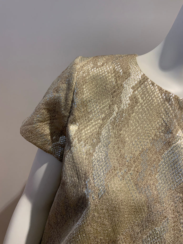 FRENCH CONNECTION Gold Metallic Snakeskin Print Shift Dress UK 12 US 8 Afashionistastore FRENCH CONNECTION Gold Metallic Snakeskin Print Shift Dress UK 12 US 8 Afashionistastore