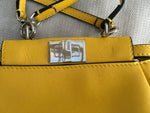 FENDI Nappa Micro Peekaboo Bag Handbag in Yellow Ladies