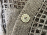 Brunello Cucinelli Sequin Knit Cashmere Pullover Cardigan Sweater Size S Small Ladies