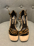 manufacture d'essai leopard calf skin Platform Sandal Size 39 UK 6 US 9 ladies