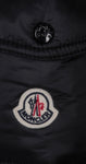 MONCLER Mantella Down Puffer Sleeve & Wool Cape Coat In Black Size L large ladies
