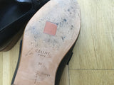 Céline Celine Phoebe Philo Black Chain-Link Leather Loafers Shoes 38  ladies