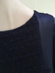 Jasmine di Milo Navy Blue Silk Button Down Dress Size UK 8 US 4 S Small Ladies