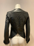 Jasmine di Milo Fitted Leather Blazer Jacket SiZe UK 8 US 4 EU 36 S Small ladies