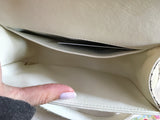 CHANEL Python Calfskin Small Boy Flap White Bag Handbag Ladies