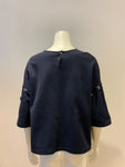 ICONIC CH Carolina Herrera Navy Cotton Oversized Top Size S small ladies