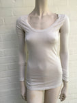 James Perse Los Angeles Sheer Slub Long Sleeve Crew Top Size 1 S ladies