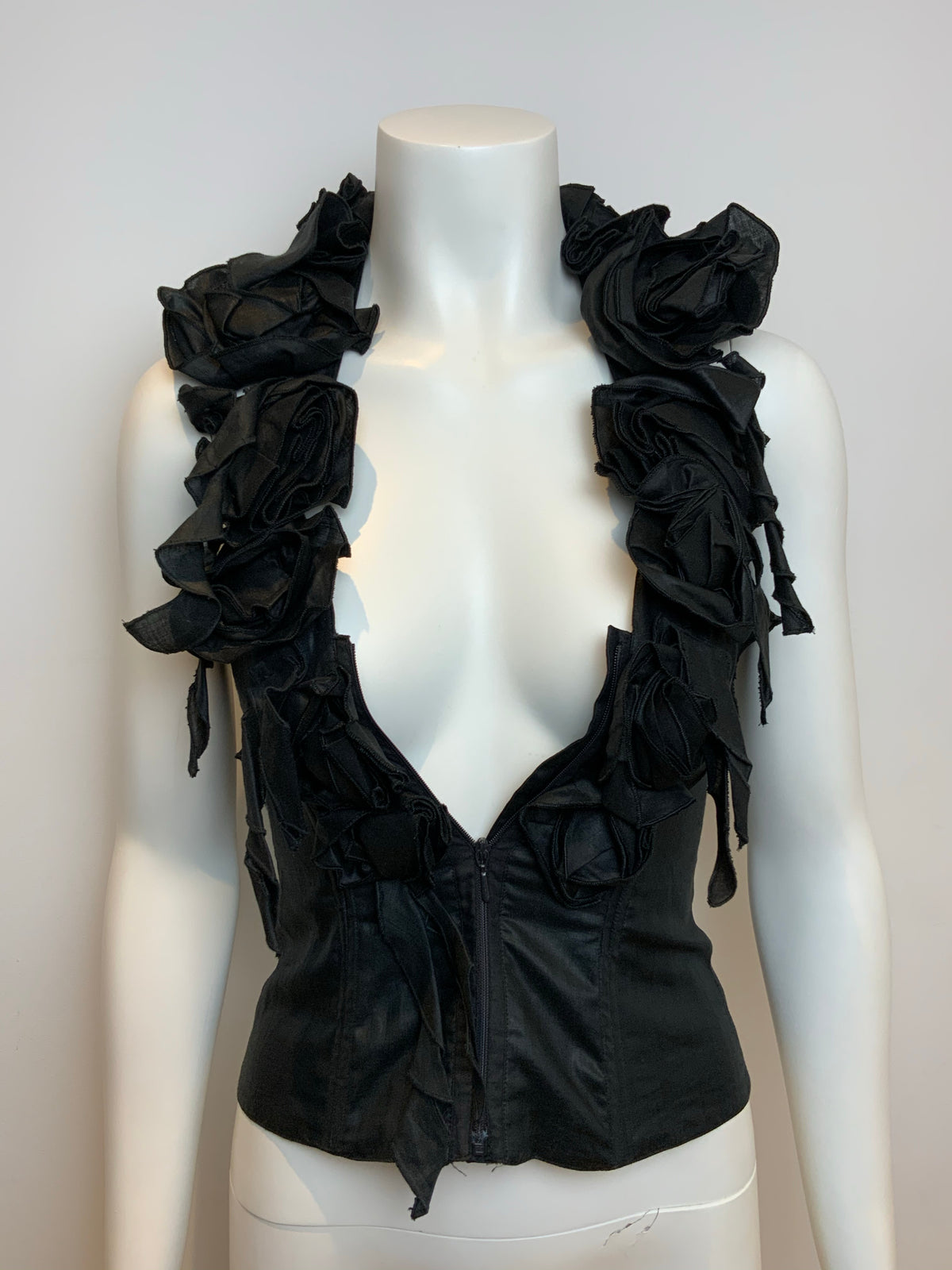 Anne Fontaine Halterneck Sleeveless Backless Crop Top Size F 36 UK 6 US 2 ladies