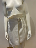 TIBI Mini White Wrap Tie Panelled Skirt Size US 00 XXXS ladies
