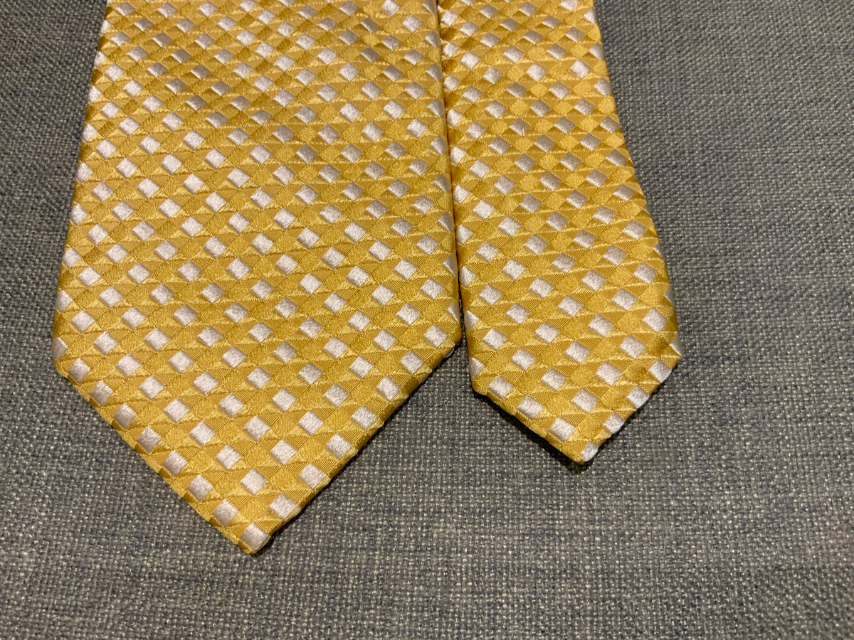 BRIONI Silk Jacquard Yellow Jacquard Mens Tie men
