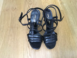 SAINT LAURENT YVES SAINT LAURENT YSL Cage leather platform sandals  Ladies