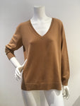 N.Peal Beige Cashmere Knit V neck Jumper Sweater Size M Medium ladies