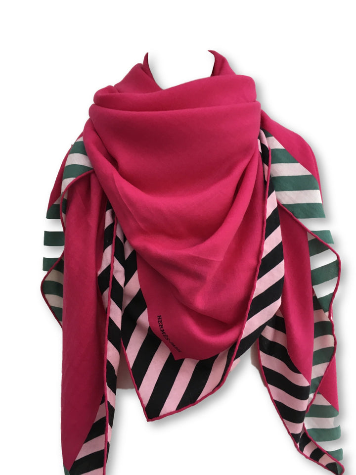 Hermès HERMES 2018 Collection Palanque shawl 140 Cashmere Shawl Scarf GM Ladies