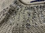 Ralph Lauren POLO Beaded Metallic Rollneck Wool Knit Sweater Jumper Size S/P ladies