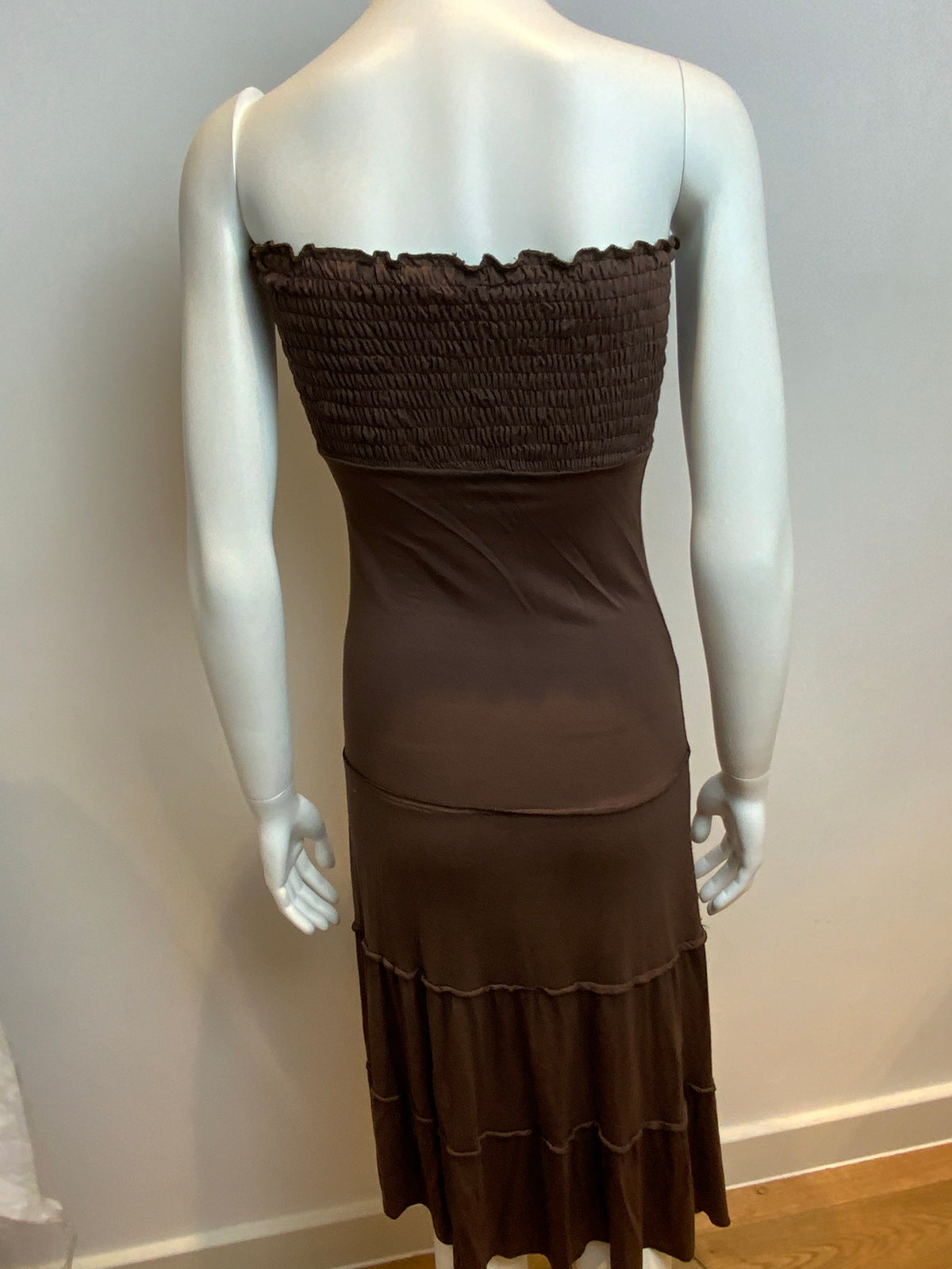 Charlotte Solnicki Brown Strapless Summer Dress Size XS ladies