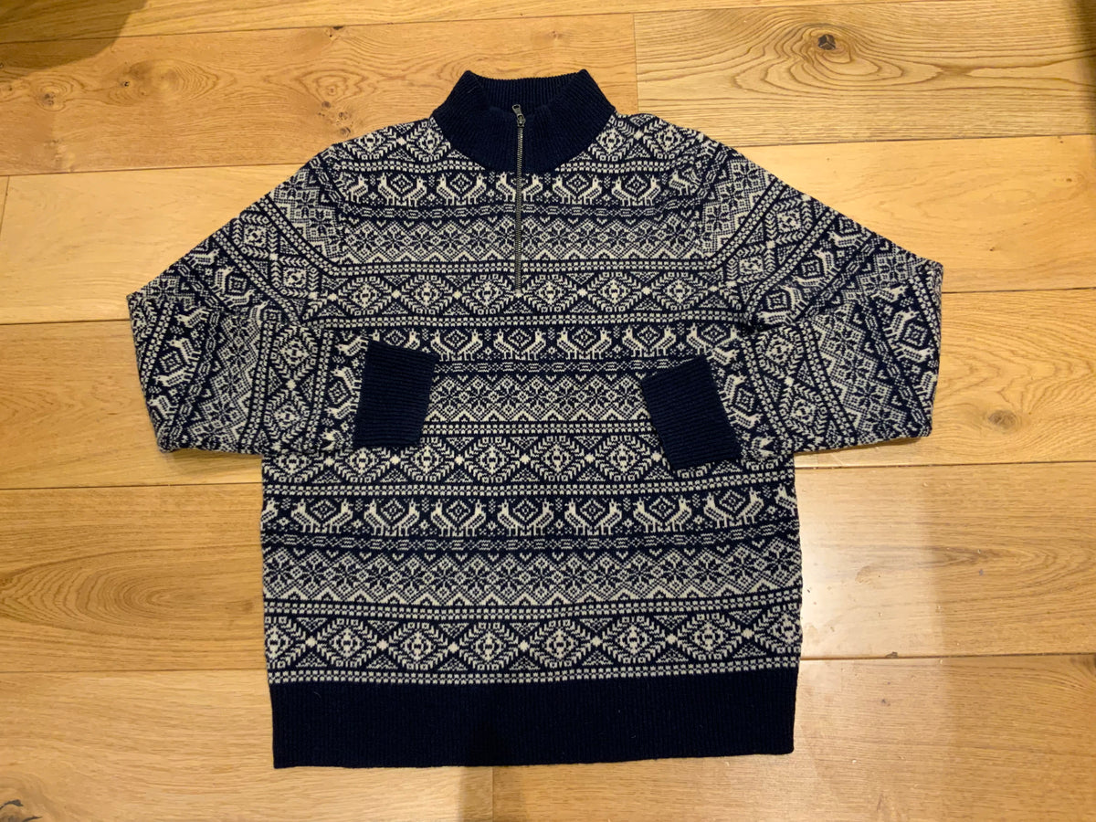 J.Crew Lambswool Fair Isle Sweater Jumper Pullover Size L large men