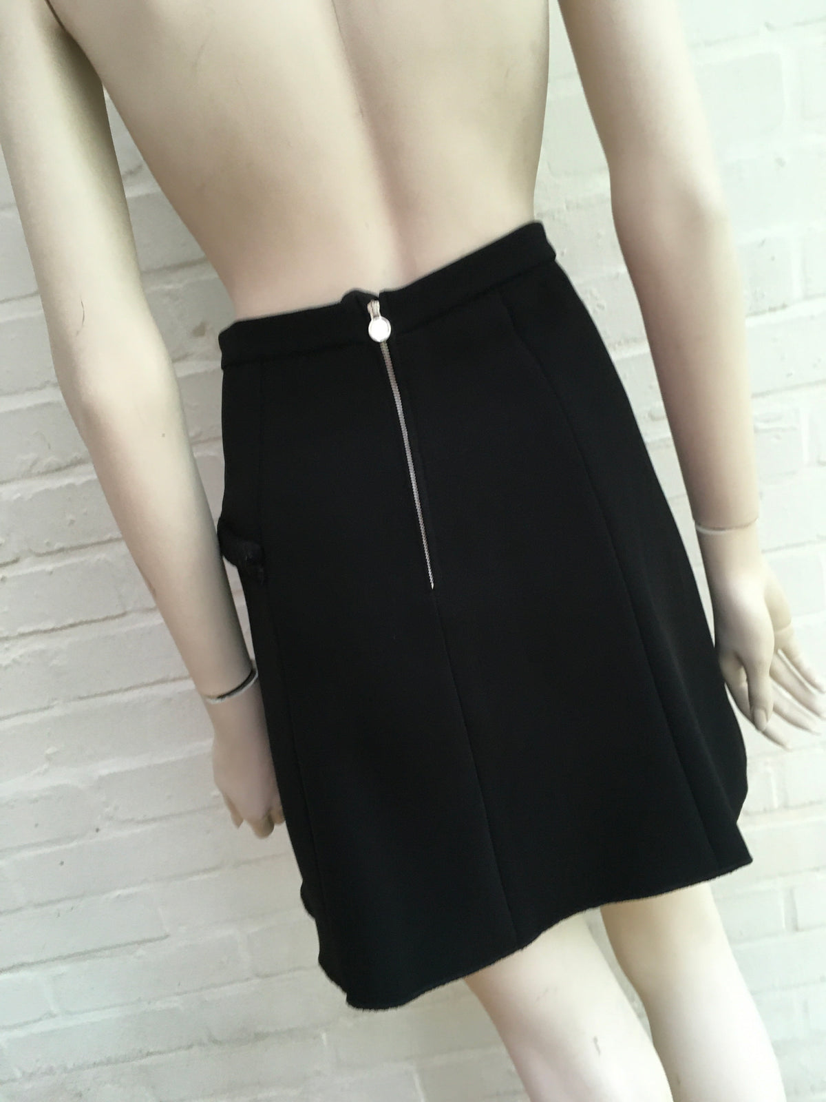 CARVEN ASYMMETRIC BLACK EMBELLISHED SKIRT SIZE F 34 ladies