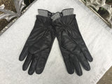 Hugo Boss Black Mens Leather and cashmere lining gloves Men