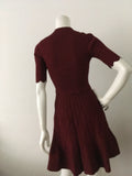 SANDRO Ange Knit Dress Bordeaux Wine Dress 2019 Collection size S small ladies