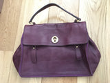 SAINT LAURENT YVES SAINT LAURENT YSL Muse Two Medium leather tote Bag in Purple ladies