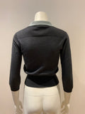 MOST WANTED PRADA  THIN KNIT CROPPED SWEATER JUMPER CASHMERE & SILK SIZE 42 ladies